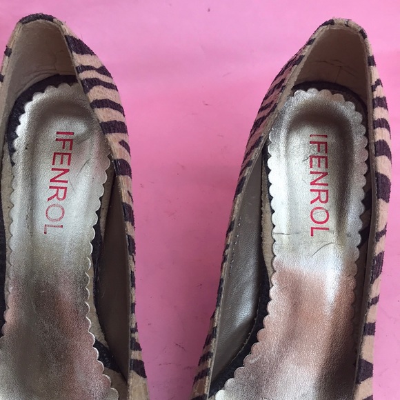 Vintage cream/brown Ifenrol snake skin shoes - Picture 11 of 12